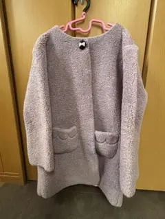 薄紫色 ボアジャケット ポケット付き