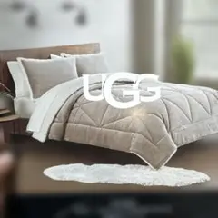 UGG ベージュ ツイン　XL毛布、枕カバー