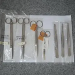 【未使用（未開封含む）】実験研究用解剖器具 7点セット
