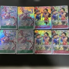 ワンピース カード　ウタのカードとエース&サボ&ルフィのカード