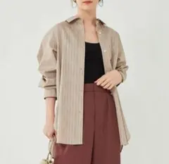 1_OF MINE ロングシャツ　ワンオブマイン　ストライプ