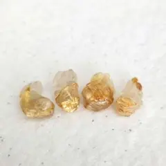 希少 タイチン ルチル クォーツ 貔貅 サザレ 金運 お守り 4匹セット