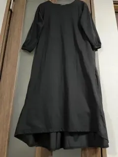 RagOut ブラック ロングワンピース 七分袖M