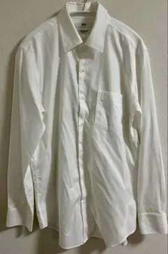 ユニクロ UNIQLOスリムフィット スーパーノンアイロン 長袖シャツ L 白