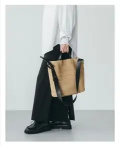 ラフィアのショルダートートバッグ
