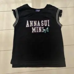ANNA SUI Mini 黒 ノースリーブタンクトップ 130