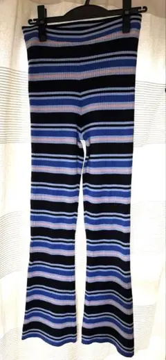 UNIQLO×MARNI ニットパンツ M ボーダー フレア リブパンツ 秋冬