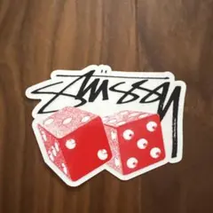 Stussy ステッカー ダイス レッド防水赤