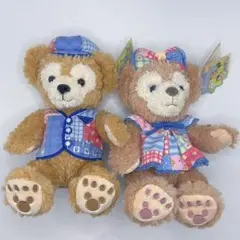 ダッフィー＆シェリーメイ ぬいぐるみバッジペア セット 新品未使用