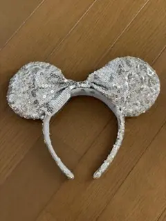 シルバー スパンコール ミニー カチューシャ
