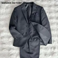 ワンダーファクトリー★130㎝　フォーマルスーツ　4点セット　ブラック