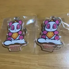 即日　優良　パンダ　華ちゃん アクリルキーホルダー2点セット
