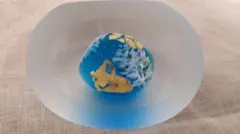 ガラス製 ペーパーウェイト (彩り) ピンク 金箔入り - メルカリ
