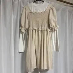 mezzo piano ワンピース　子供服アイボリー160cm