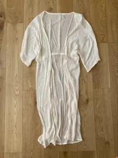 リエディ/ロングガウン七分袖カーディガン/F