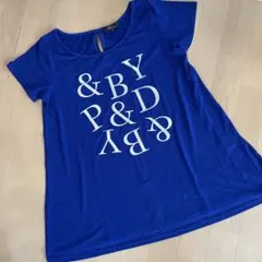 Pinky&dianne Tシャツ 平成ギャル シルバープリント×鮮やかなブルーのサムネイル
