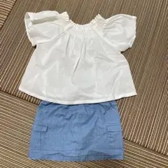 petit main 半袖シャツ＆スカートセット 90