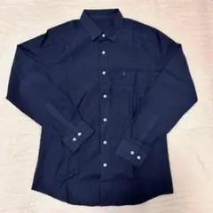 シャツ メンズ 長袖 春 オックスフォードシャツ ネイビー