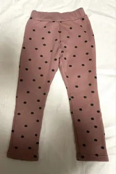ドット柄 100cm 裏起毛パンツ