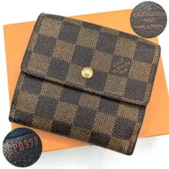 正規品】ルイヴィトン 三つ折り財布 ダミエ ポルトフォイユ エリーズ W