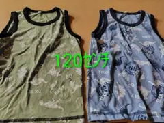 恐竜柄タンクトップ2枚セット 120センチ①