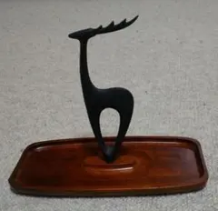 南部鉄器 鹿のトレイ 馬場忠寛 70年代 ヴィンテージ フォークアート 南部鉄器【ルームフレンド】鹿のトレイ 馬場忠寛 70年代