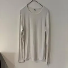 UNIQLO 유니클로 얇은 리브 긴팔 T셔츠 화이트 M