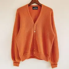 Arnold Palmer アクリルニットカーディガン オレンジ 短丈 古着屋