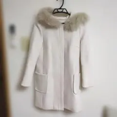 ファー付きコート