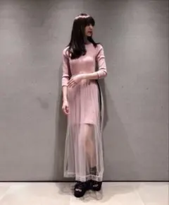 FUR FUR ピンク ワンピース