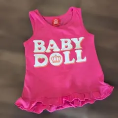 BABY DOLL フリル付きタンクトップ ピンクのサムネイル