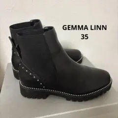 Gemma Linn スタッズ付き サイドゴアブーツ　ブラック　35