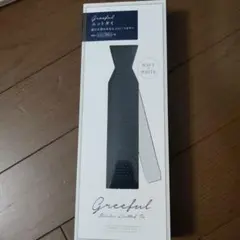ネイビー×ホワイト　Greefu　グリーフル　l ニットタイ　バイカラー