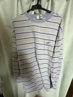 Crocodile ボーダー柄 長袖カットソー ポケット付き L