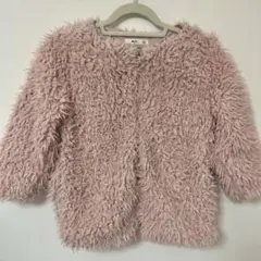 140 シャギー　ファーコート　ファージャケット　くすみピンク　アウター