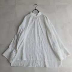 NOBLE ノーブル シアーストライプ ショルダー 2WAY ロングシャツ