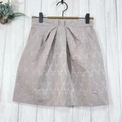 ☆リランドチュール (1) ミニタイトスカート ベージュ ラメ ハイウエスト