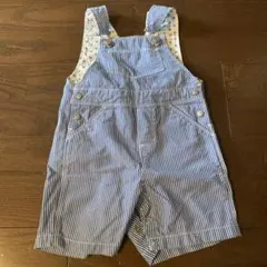 PETIT BATEAU ストライプオーバーオール 12M
