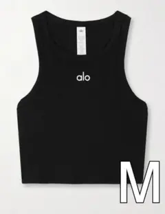 alo yoga クロップド丈 タンクトップ ブラック S - メルカリ