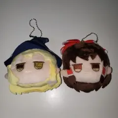東方Project フェイスぬいぐるみキーホルダー 博麗霊夢 霧雨魔理沙