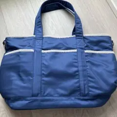 2way ショルダーバッグ ネイビー ストライプ　マザーズバッグ　1回使用