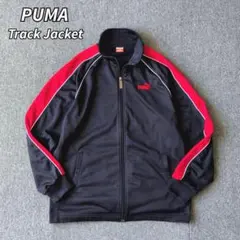 古着 プーマ トラックジャケット ジャージ 刺繍 ダークネイビー S オールド