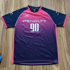 Penalty サッカーシャツ 90番 ネイビー/ピンク　Lサイズ