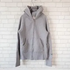 DRESSTERIORドレステリア グレー ジップパーカー フード紐なし 肉厚