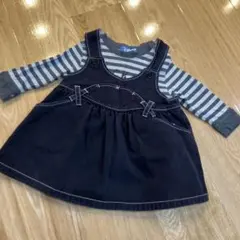 セット売り　まとめ買い　ジャンパースカートとロンT 80 ミッキーマウス