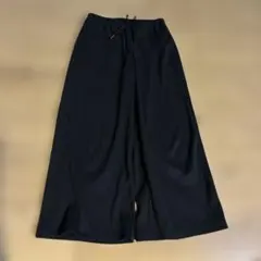 GU 130 黒　リブプルオンフレアパンツ