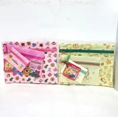 たべっ子どうぶつ ３点ポーチセット ピンク グリーン セット 新品タグ付き