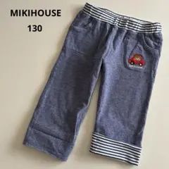 ミキハウス　ストレッチ　ハーフ　パンツ　プッチー君　裾　ボーダー　男の子　春　夏