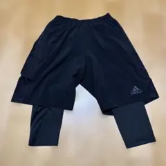 adidas ブラック ジャージパンツ サイズL