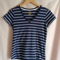 Polo Ralph Lauren ボーダー Vネック Tシャツ XSレディースのサムネイル